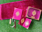 Luxury Velvet Quran Gift Set – Maroon & Gold with Prayer Mat, Tasbeeh, and Tajweed Quran