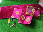 Luxury Velvet Quran Gift Set – Maroon & Gold with Prayer Mat, Tasbeeh, and Tajweed Quran