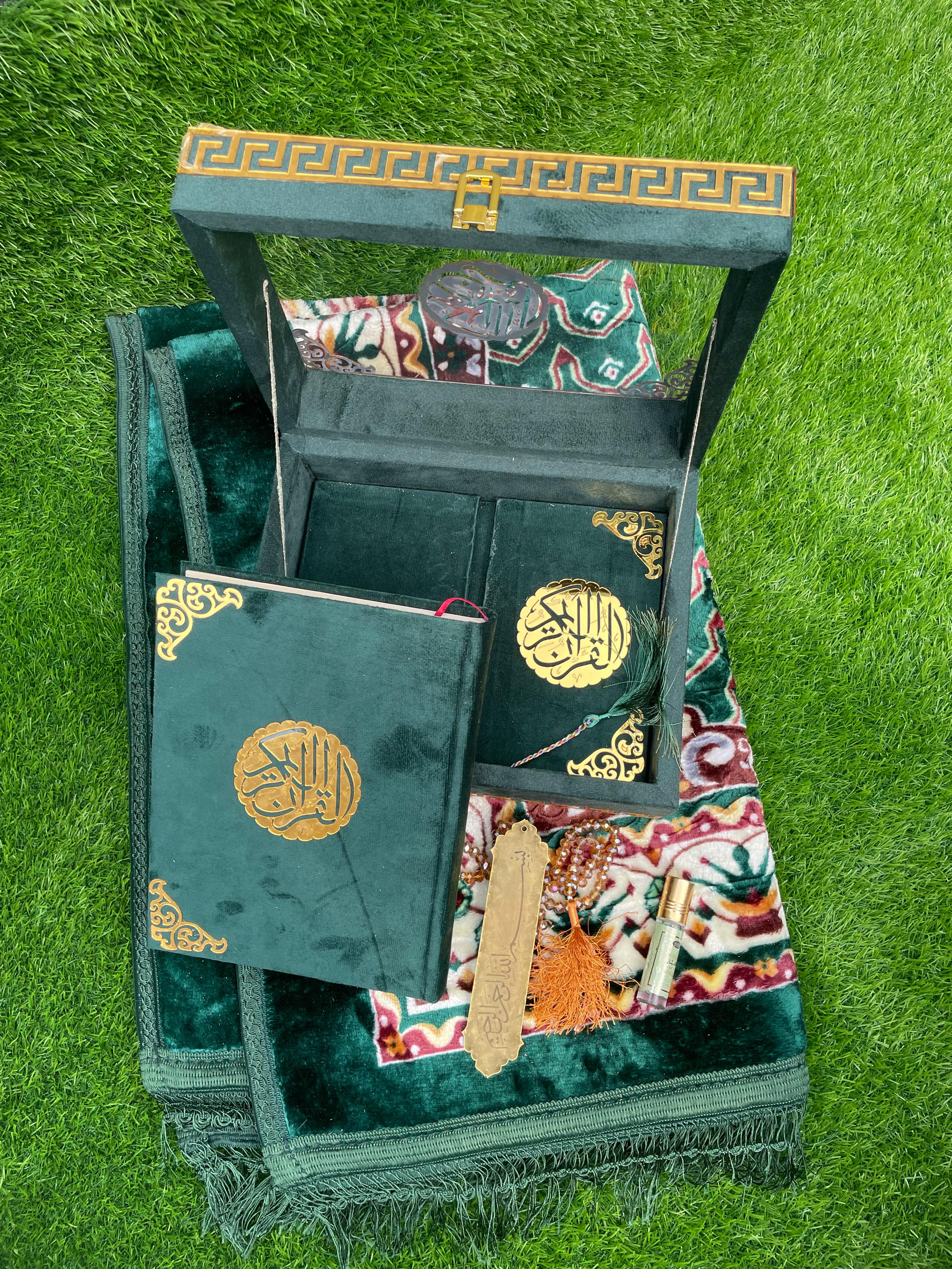 Premium Quran Gift Set with Acrylic Box - 11 Colors Available