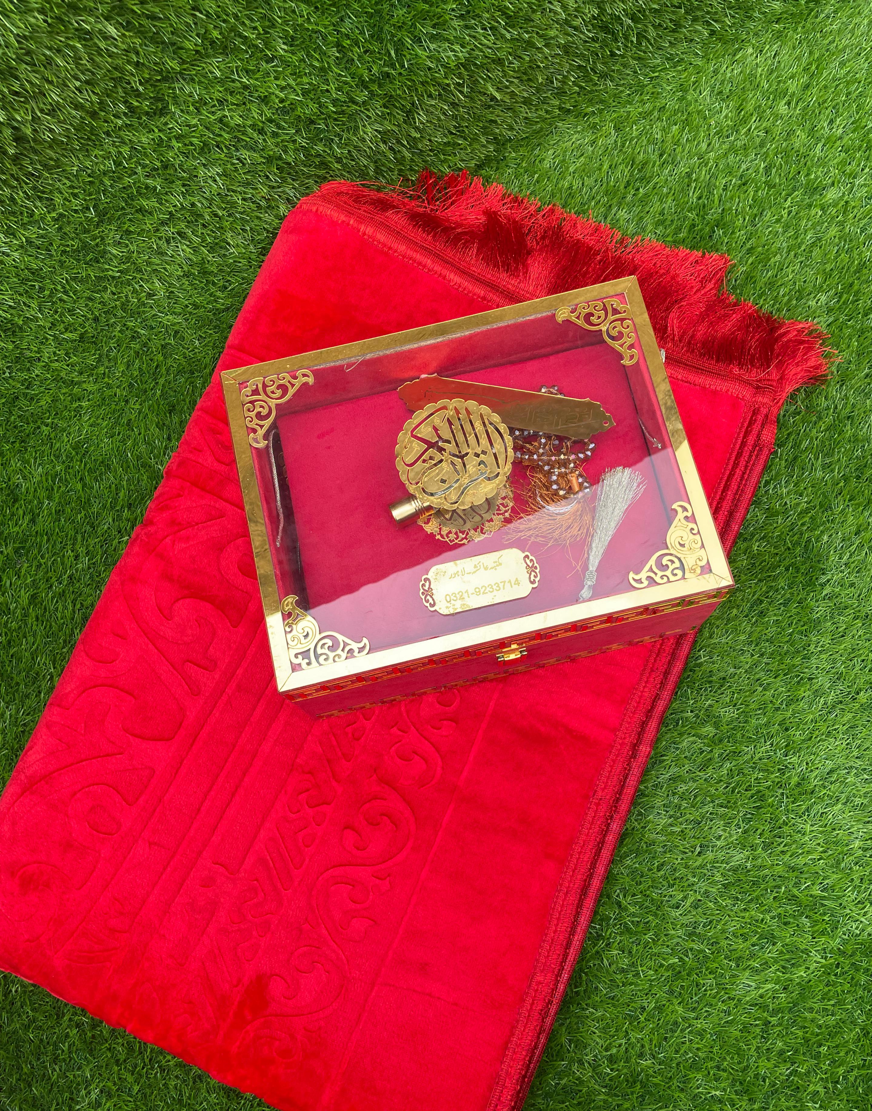 Premium Quran Gift Set with Acrylic Box - 11 Colors Available