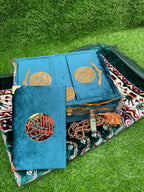 Velvet Quran Gift Set Attar & Prayer Mat - 11 Colors Options