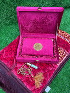 Velvet Quran Gift Set Attar & Prayer Mat - 11 Colors Options