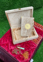 Velvet Quran Gift Set Attar & Prayer Mat - 11 Colors Options